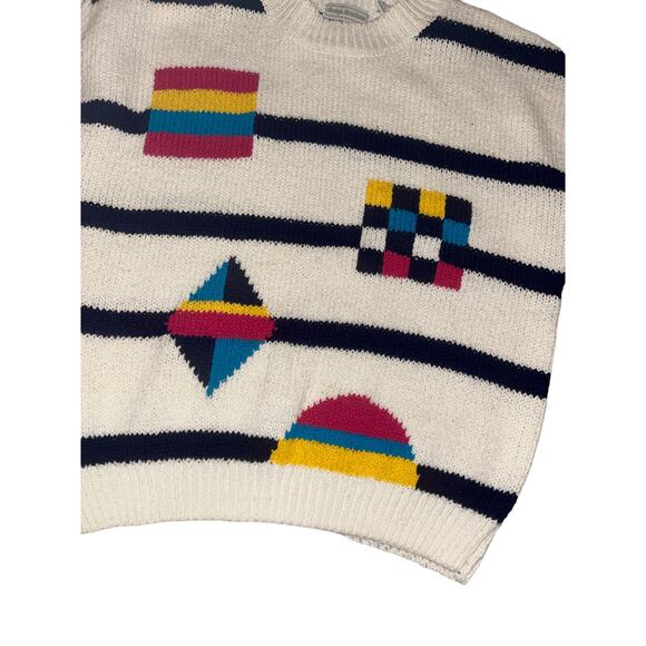 Vintage Design Directions SWEATER Size Large- Vintage‎ Bright Colors Shapes - Picture 2 of 8